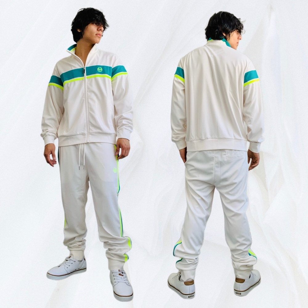 Men's Sergio Tacchini Gardenia | Green | Neon Lime Casual Tracksuit NWT